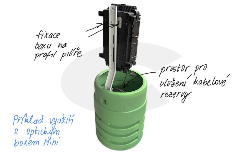 Optický pilířový rozvaděč CTnet C1, pro optický box