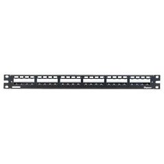 Panduit patch panel CP24WSBLY neosazený s vyvazovací lištou 1U pro 24 modulů