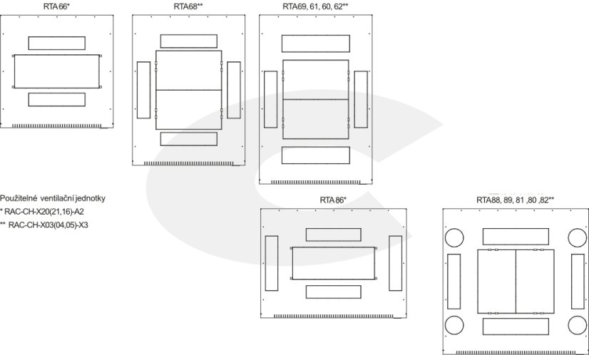 RTA-47-A66 - 19“rozvaděč RTA Triton 47U š.600mm hl.600mm, krytí IP20, nosnost až 1500kg