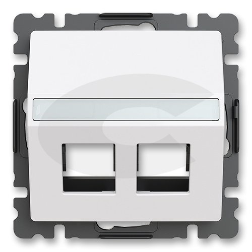 ABB Zoni kryt zásuvky pro 2x RJ-45, bílý