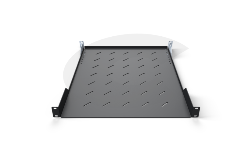 19“ Police CTnet REX s perforací 1U 550mm, čelní pohled