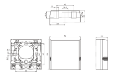OZI5 - LWL Eisatz 86x86 leer für 4xSC and  1xRJ Keystone Modulen