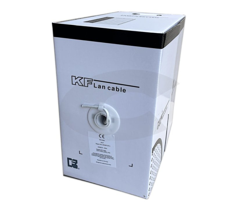 KFLan kabel UTP cat.5e, drát, PVC (Eca), 305m