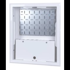CTnet hybridní rozvaděč 400x340x75 mm, pod omítku, vnitřní pohled