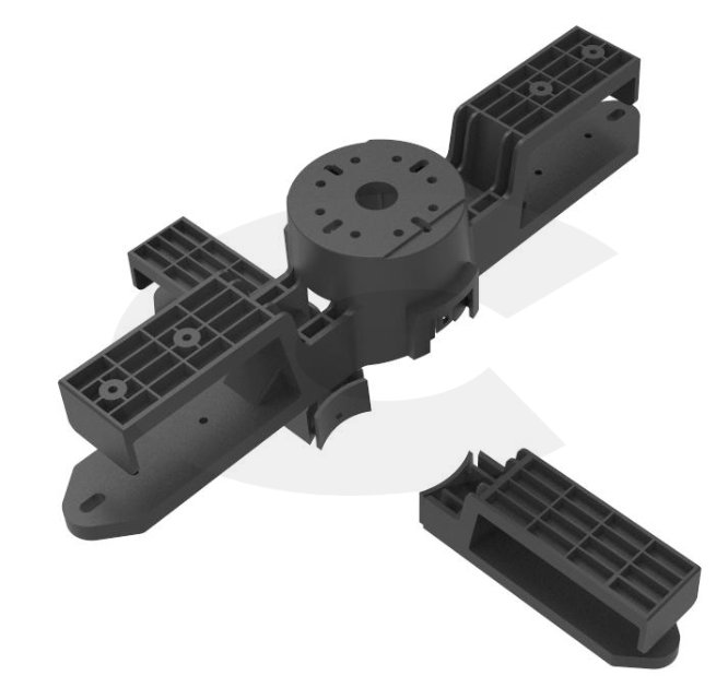 Optický kříž kabelové rezervy, 400x400x70mm, plastový