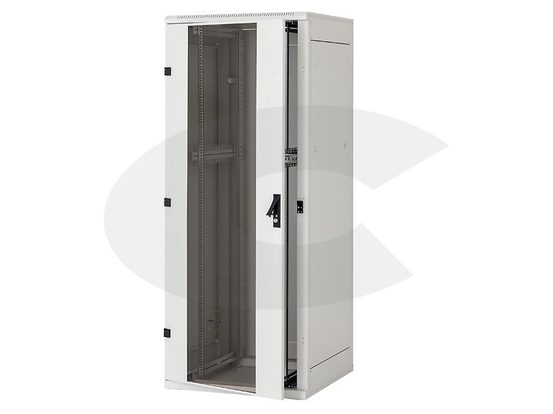 RMA-22-A66 - 19“ Standschränke Triton 22U 600x600mm, IP20, Gewicht 400kg - Farbe: Šedá - RAL 7035, Tür: Glastüren