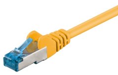 Patch kabel S/FTP cat.6A 0,25m, žlutý
