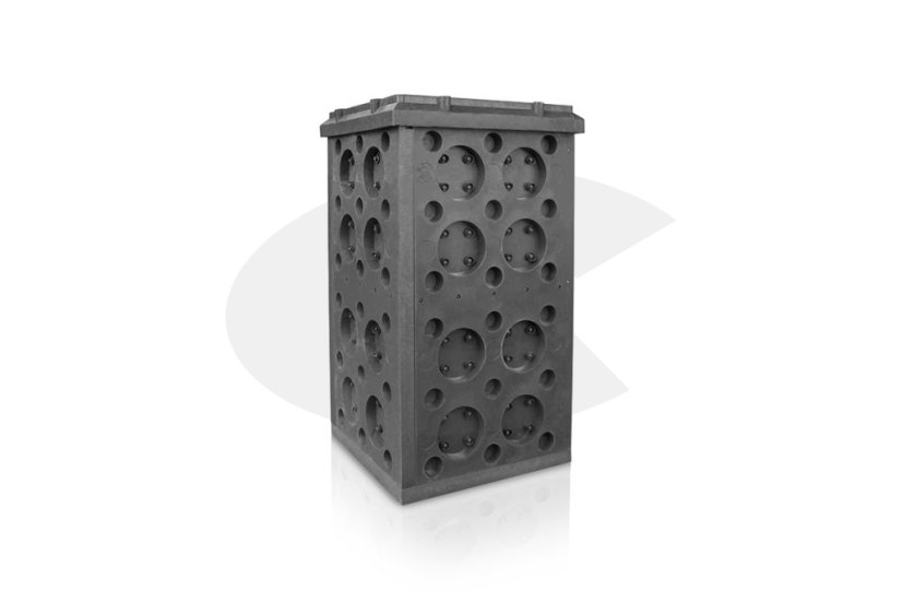 Kabelová komora G4, 460x460 mm, hl. 800 mm, včetně víka B125