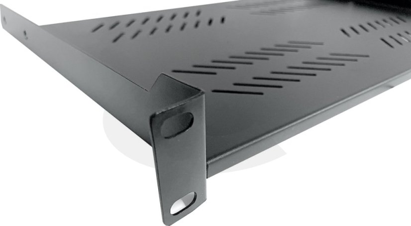 19“ Fachboden perforiert 1U 280mm, schwarz