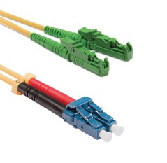 Optický patch kabel E2000/APC-LC/PC 9/125 OS2, G657A1, duplex, 10m