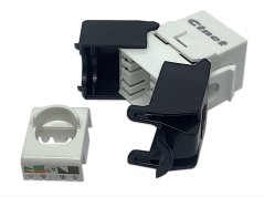 CTnet keystone UTP RJ45 cat.5e samozářezový, bílý, otevřený