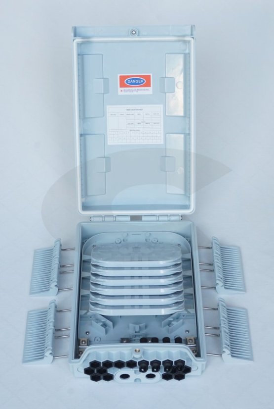 Optický box pro 72vláken (typ A2), kazety detail