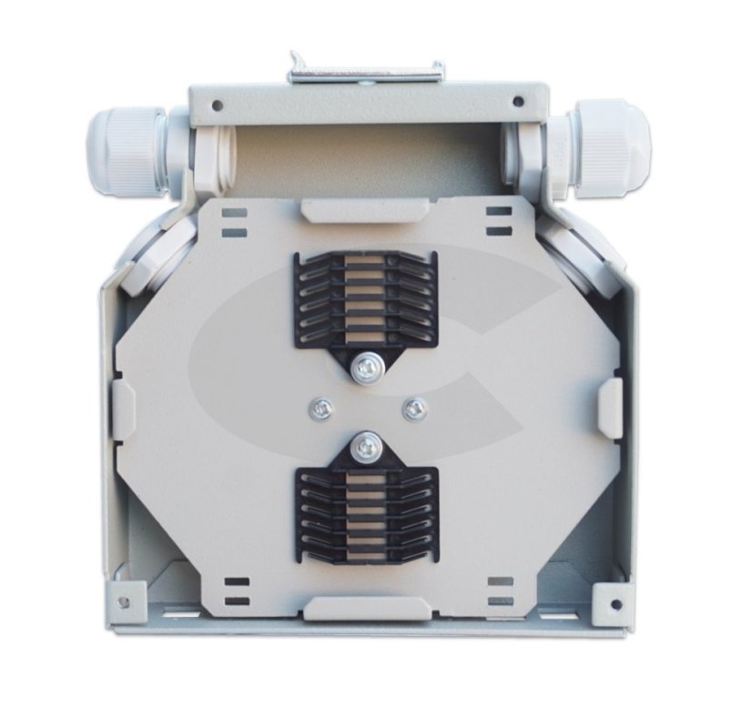 Opticky box na DIN listu 8x SC (LC), 125x132x35mm