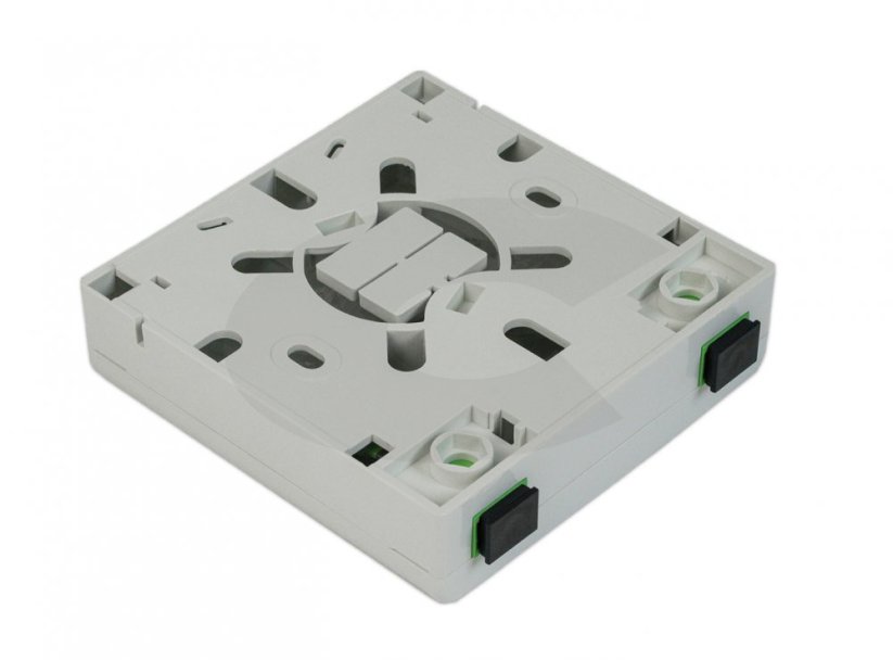OZI2-GRY - optická zásuvka na omítku pro 2xSC/ 2xLC adaptéry, šedá
