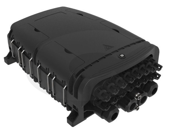 Optische Box für Glasfaserkabel Fusion Box, IP68, 144 Fasern, incl. Kassetten und Kabeleinführungen