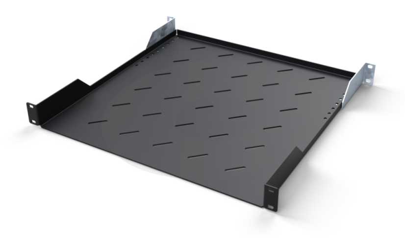 19“ Police CTnet REX s perforací 1U 450mm, černá