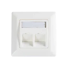 Niké kryt zásuvky pro 2x RJ-45, bílý