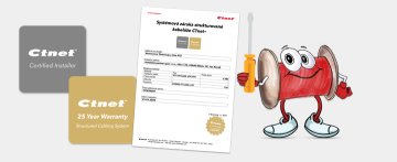 Certifikace strukturované kabeláže CTnet™ a prodloužená záruka