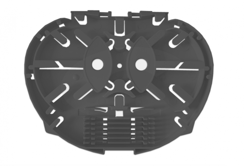 Optická kazeta 12 svarů a splitter/ 8mm (pro venkovní spojky) - Barva: Černá