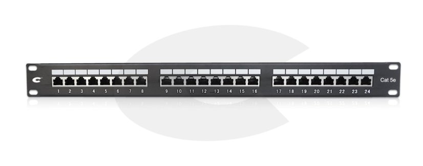 19" Patchpanel 24 Port FTP Cat.5e, 1U