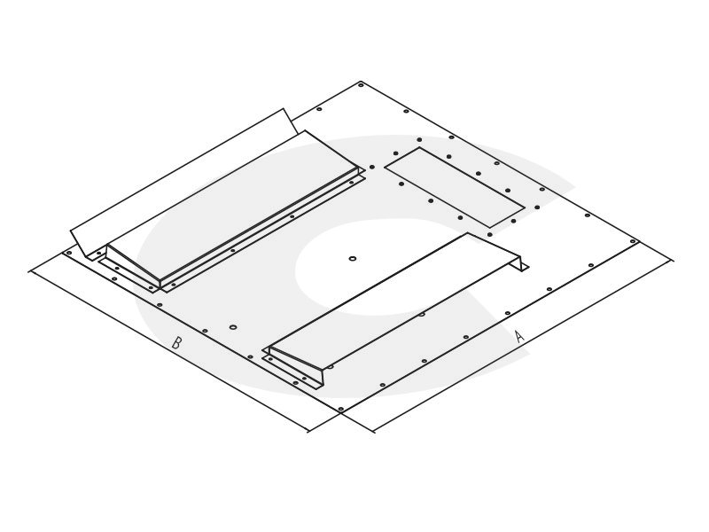 RAC-RV-X88-Z8, Redukce ke klimatizaci 800x800 mm