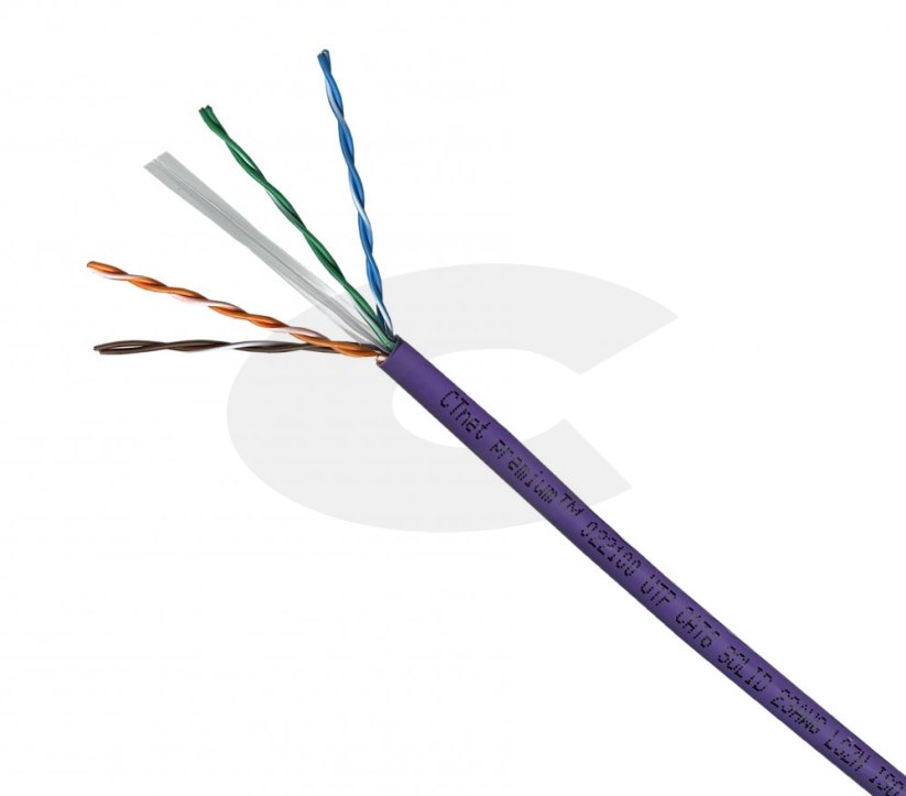 CTnet kabel UTP cat.6, drát,  LSZH