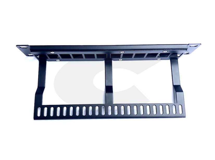 10" Patch panel 12port modulární s vyvazovací lištou