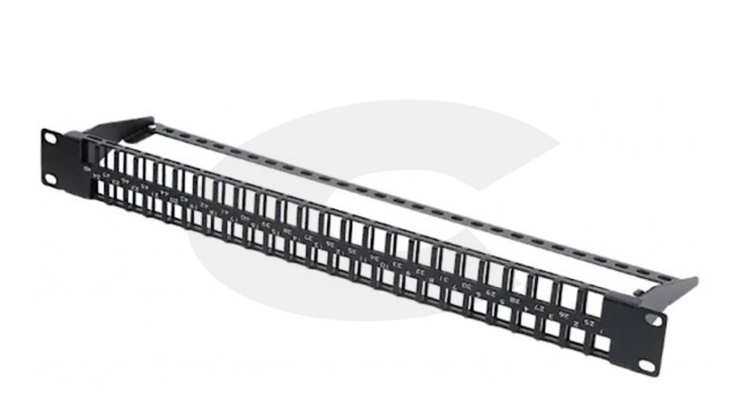 CTnet patch panel 48port UTP/FTP modulární, 1U 