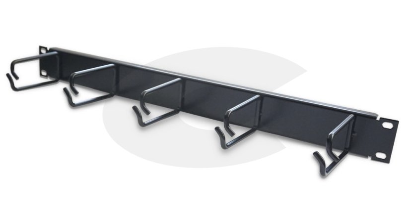 19‘‘ vyvazovací panel 1U, 5 x háček velký