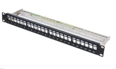 CTnet patch panel 24port UTP/FTP modulární, 1U