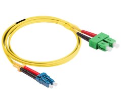 Optický patch kabel SC/APC-LC/UPC 9/125 OS2, G657A1, duplex, 10m