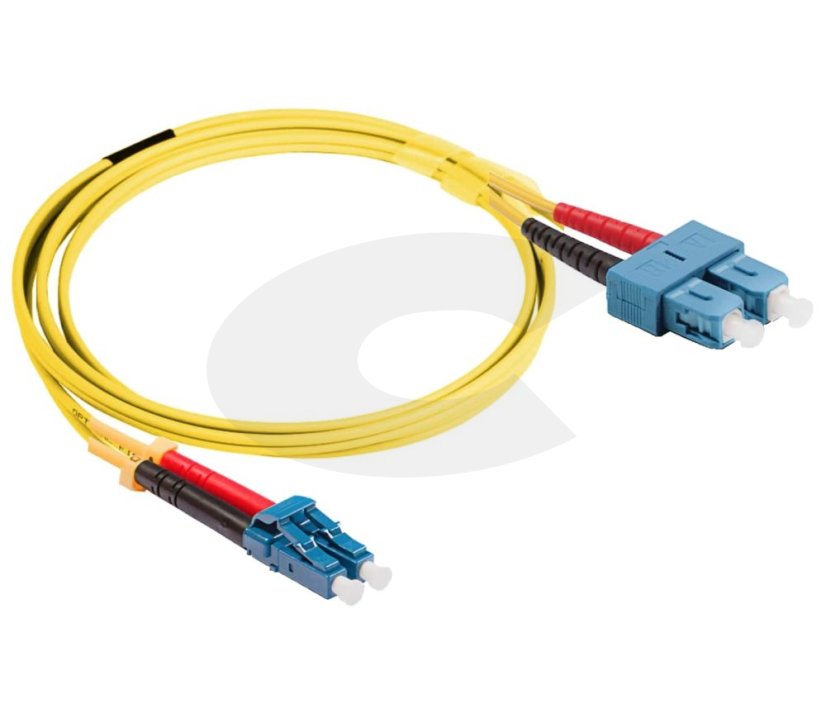 Optický patch kabel SC-LC 9/125 OS2 - Délka: 1m