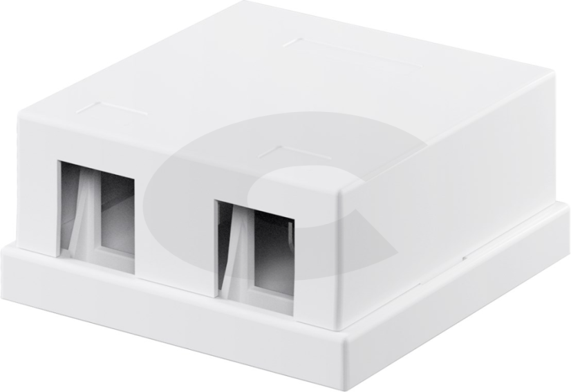 Datendose für 2x Keystone, Typ O, weiß