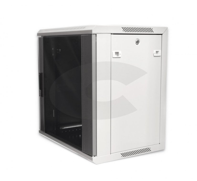 CTnet 19" rozvaděč 12U 450mm - Farbe: Šedá - RAL 7035