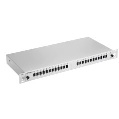 Fibrain 19" optická police/vana 24x SC simplex/LC duplex/E2000 výsuvná, šedá