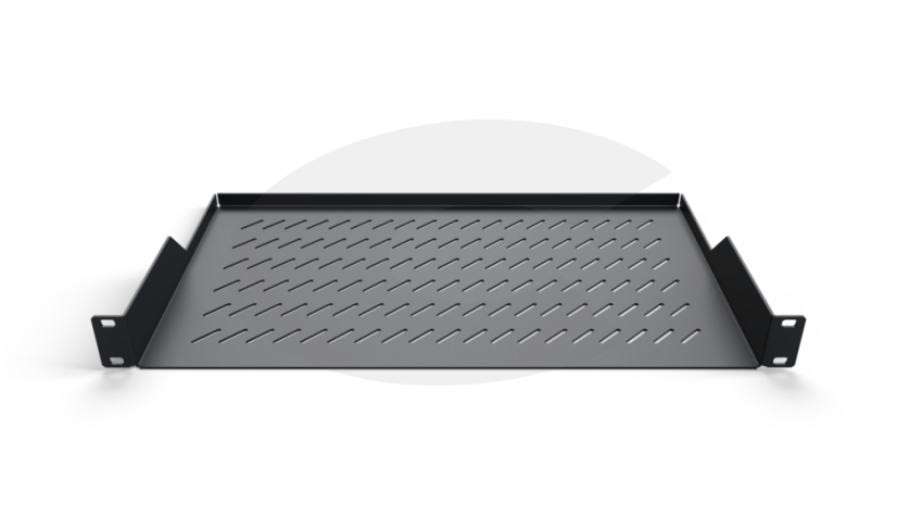 19“ Police CTnet REX s perforací 1U 250mm, čelní uchycení