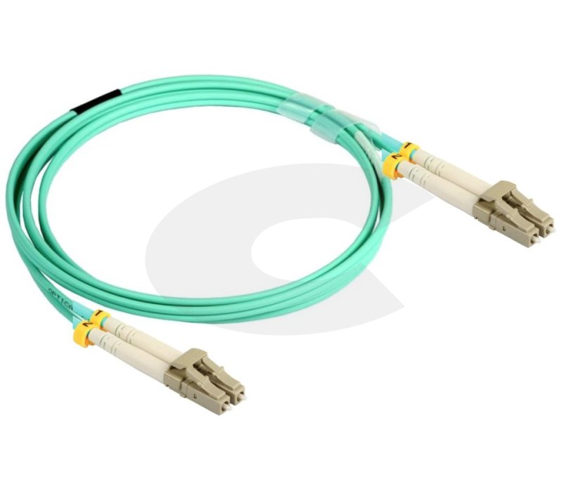 Optický patch kabel  LC-LC 50/125 OM3, duplex, LSZH, 1m