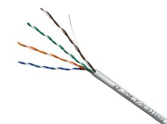 KFLan kabel UTP cat.5e, drát, PVC (Eca), 305m