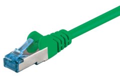 Patch kabel S/FTP cat.6A 0,25m, zelený