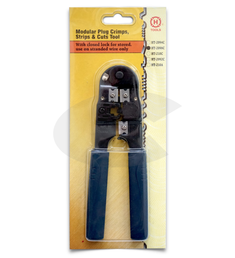 Hanlong® krimpovací kleště HT-2096C kovové jednoduché 6p6c (RJ11, RJ12), balení