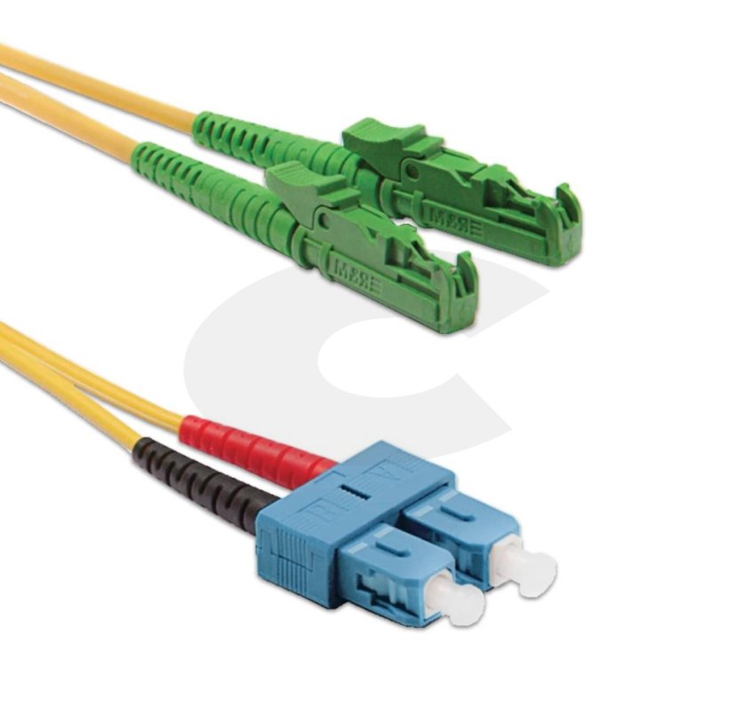 Optický patchkabel E2000/APC-SC/PC 9/125 OS2, G567A1,   1m, detail