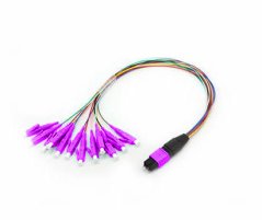 Optický fanout kabel MPO (Male) - 12x LC 50/125 OM4