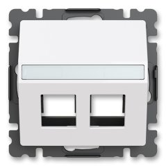 ABB Zoni kryt zásuvky pro 2x RJ-45, bílý