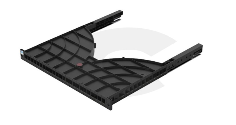 19" vyvazovací panel 1U HD horizontální