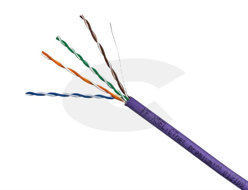 CTnet kabel UTP cat.5e, drát, LSZH 
