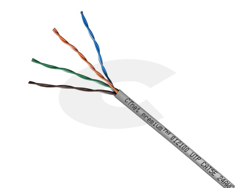CTnet kabel UTP cat.5e, drát, LSZH 