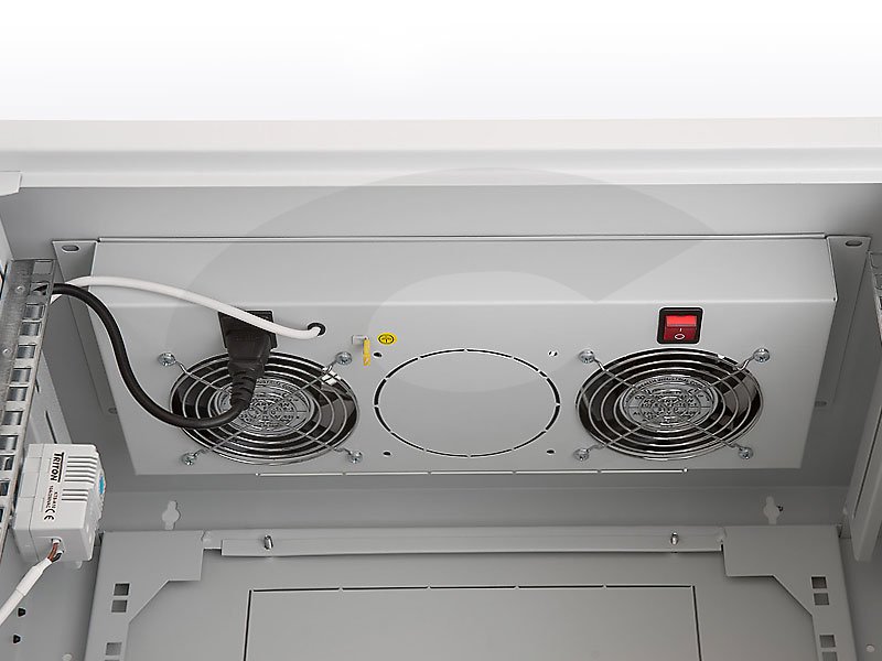 RAC-CH-X25-X1 - 19“ ventilační jednotka pro nástěnné rozvaděče Triton RUA, 2 ventilátory, 