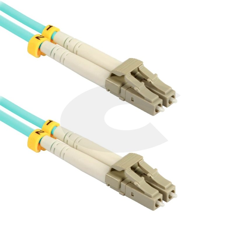Optický patch kabel  LC-LC 50/125 OM3, duplex, LSZH, 1m