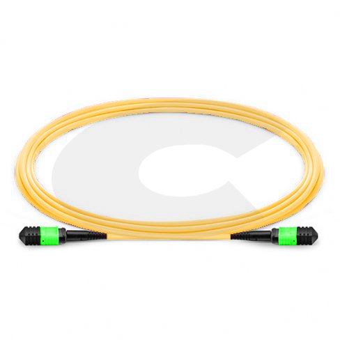 Optický patch kabel MPO - MPO 12 vláken, 9/125 OS2, G657B3, LSZH - Délka: 1m