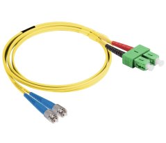 Optický patchkabel SC/APC-SC/PC 9/125 OS2, G567A1, 1m Optický patchkabel SC/APC-SC/PC 9/125 OS2, G567A1, 1m